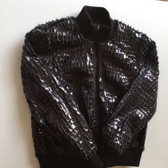 PETER NYGARD Bomber Jacket Size 8 Petite - Picture 7 of 8